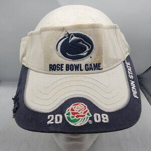 2009 Rose Bowl Penn State Adults White Blue Visor Hat Gameday Authentics Sports
